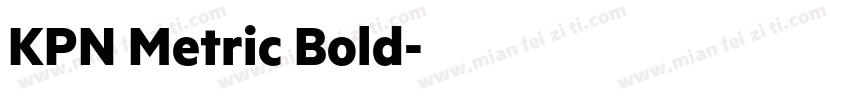 KPN Metric Bold字体转换